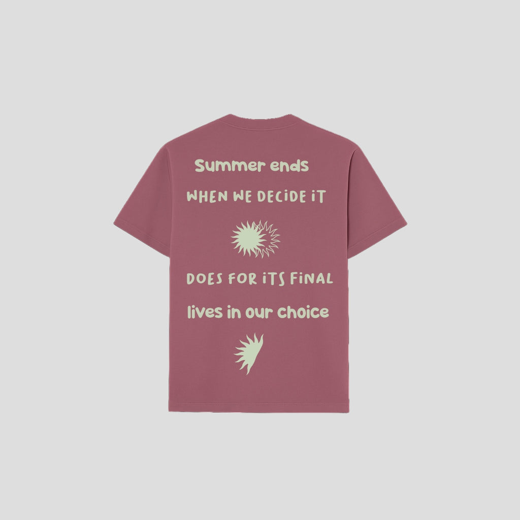 RED "SUMMER ENDS" T-SHIRT