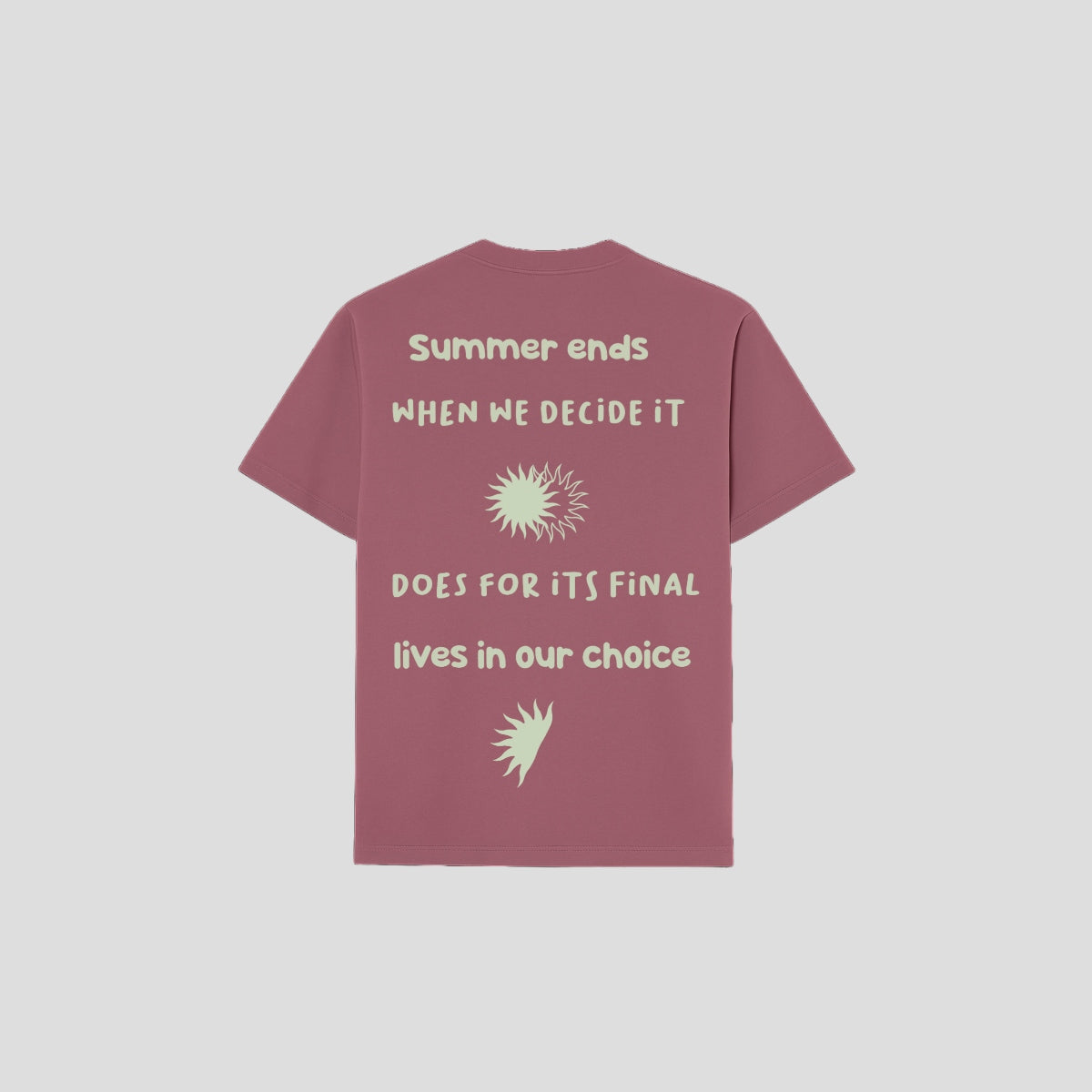 RED "SUMMER ENDS" T-SHIRT