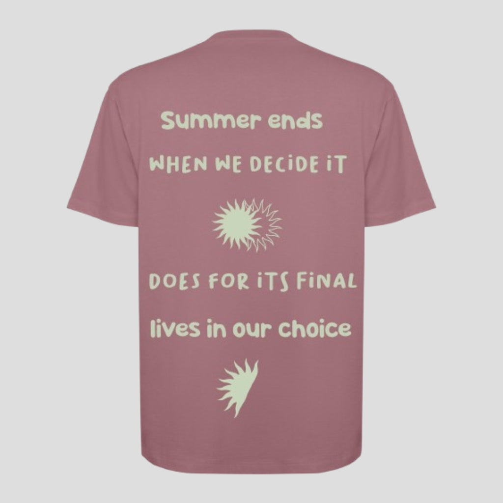 RED "SUMMER ENDS" T-SHIRT