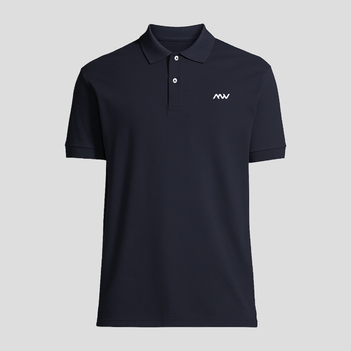 NAVY BLUE SHORT-SLEEVED POLO SHIRT