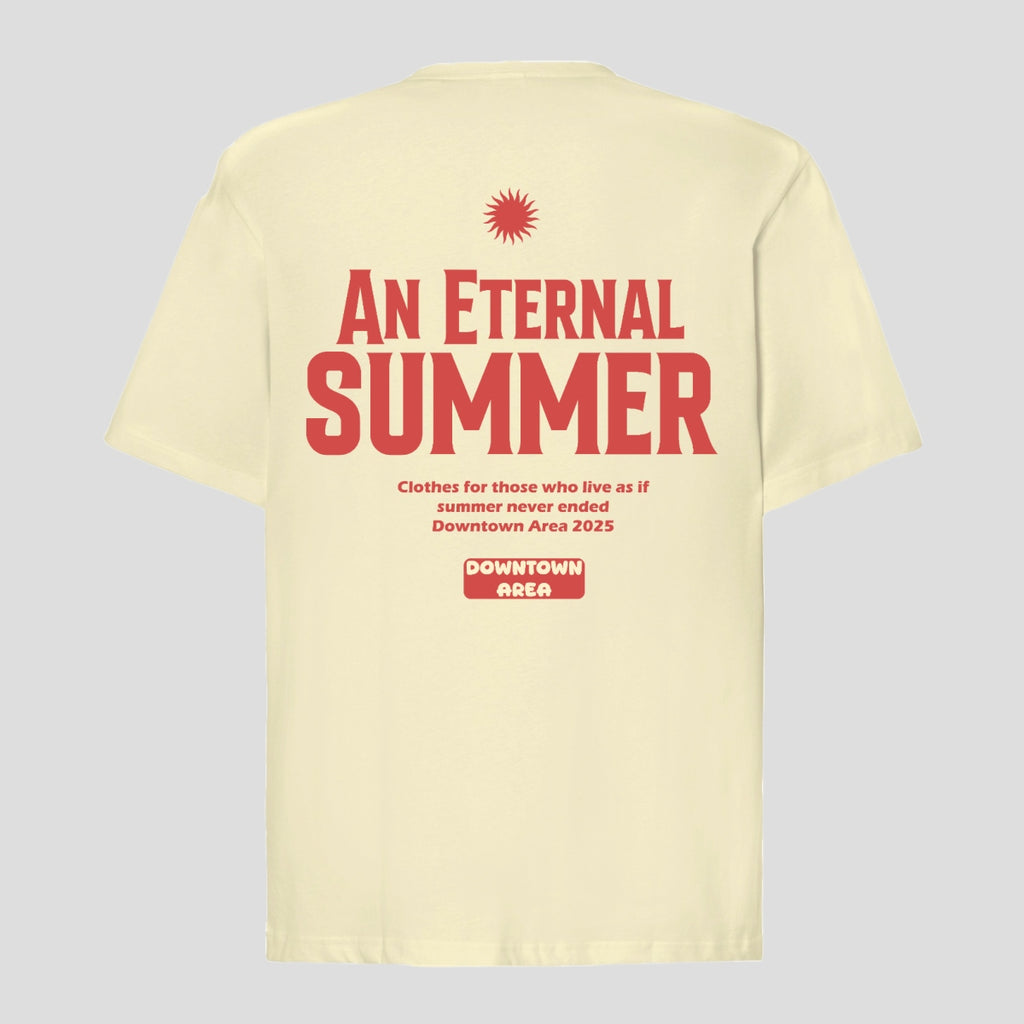 BEIGE "AN ETERNAL SUMMER" T-SHIRT