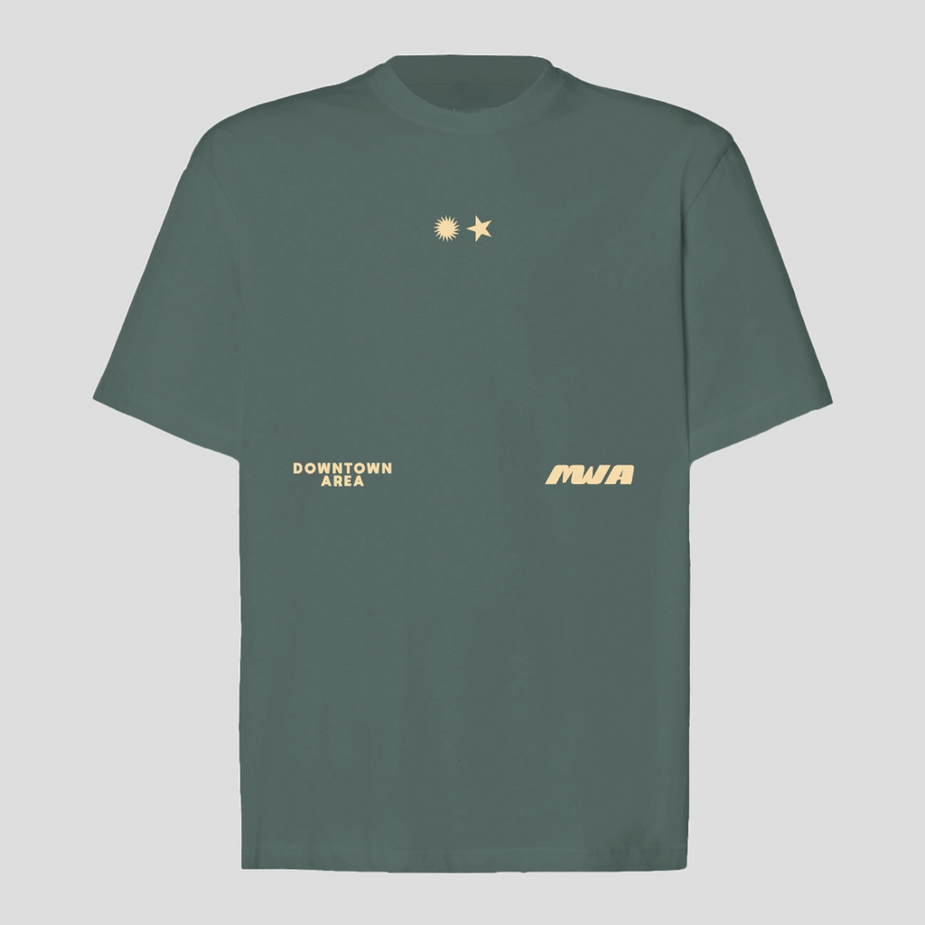 GREEN "BEACH AND PARTY" T-SHIRT