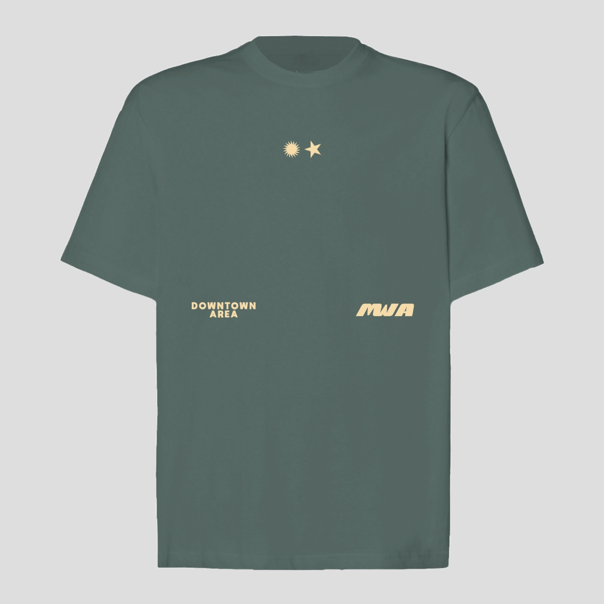 GREEN "BEACH AND PARTY" T-SHIRT