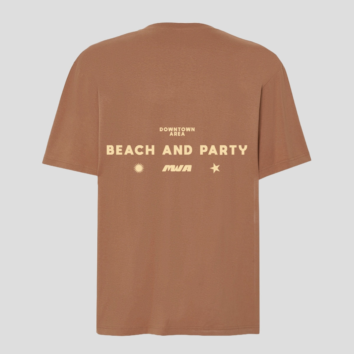 RED "BEACH AND PARTY" T-SHIRT