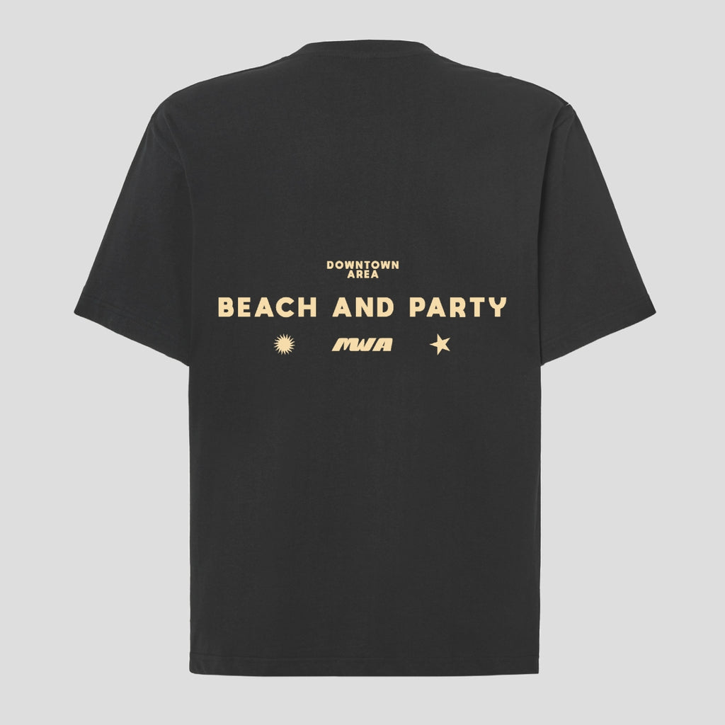GREY "BEACH AND PARTY" T-SHIRT