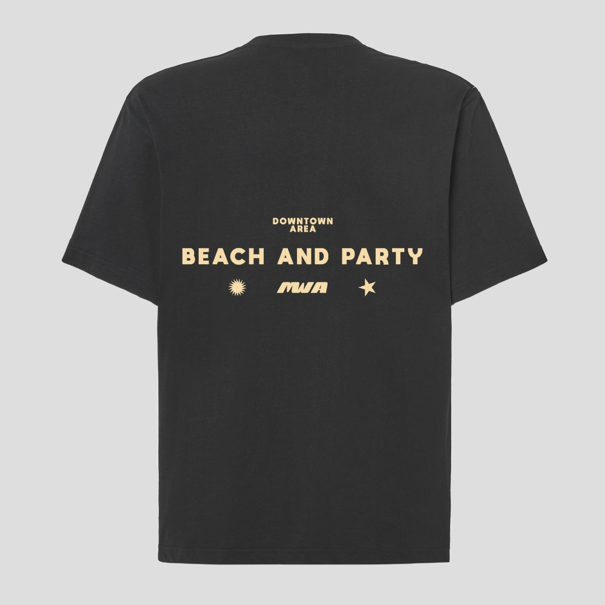 GREY "BEACH AND PARTY" T-SHIRT