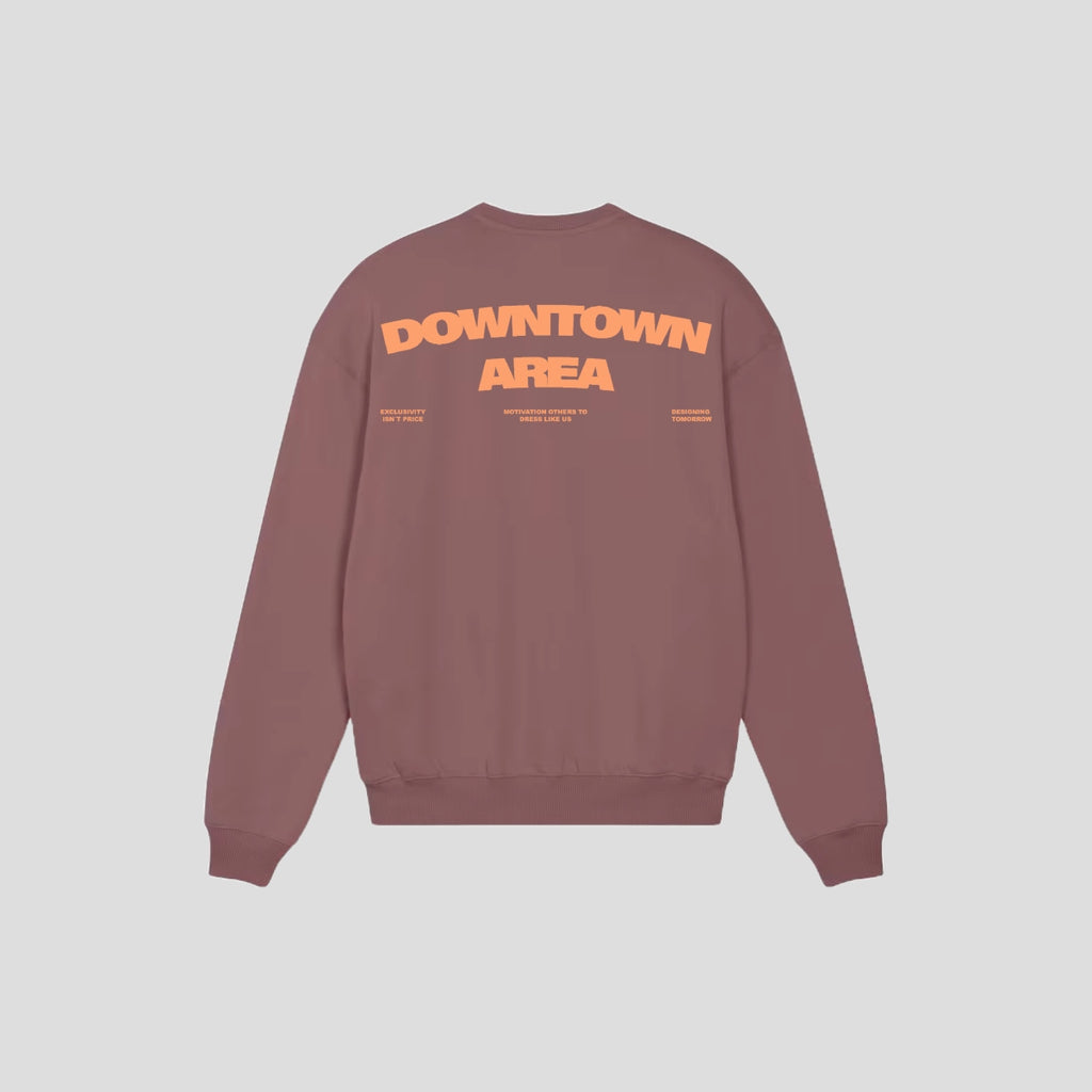 RED "DOWNTOWN AREA" CREWNECK