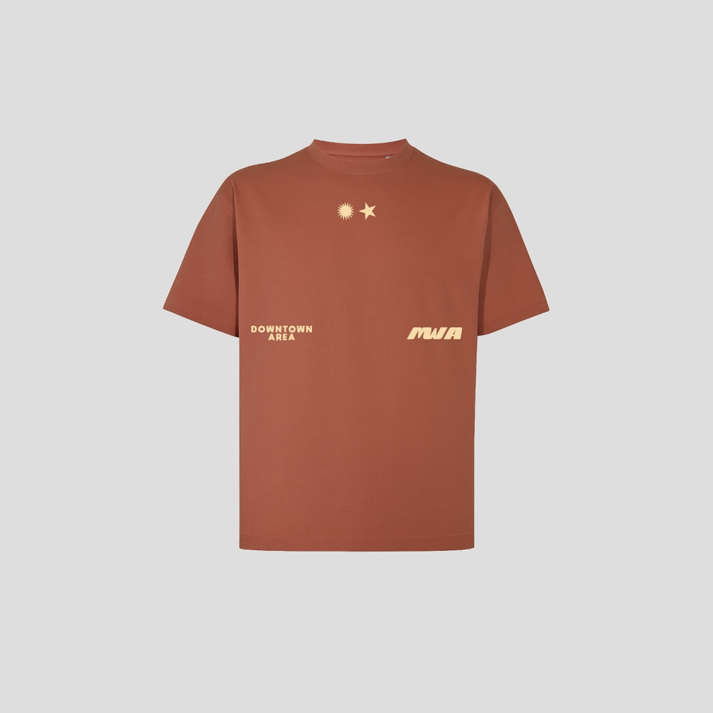 RED "BEACH AND PARTY" T-SHIRT