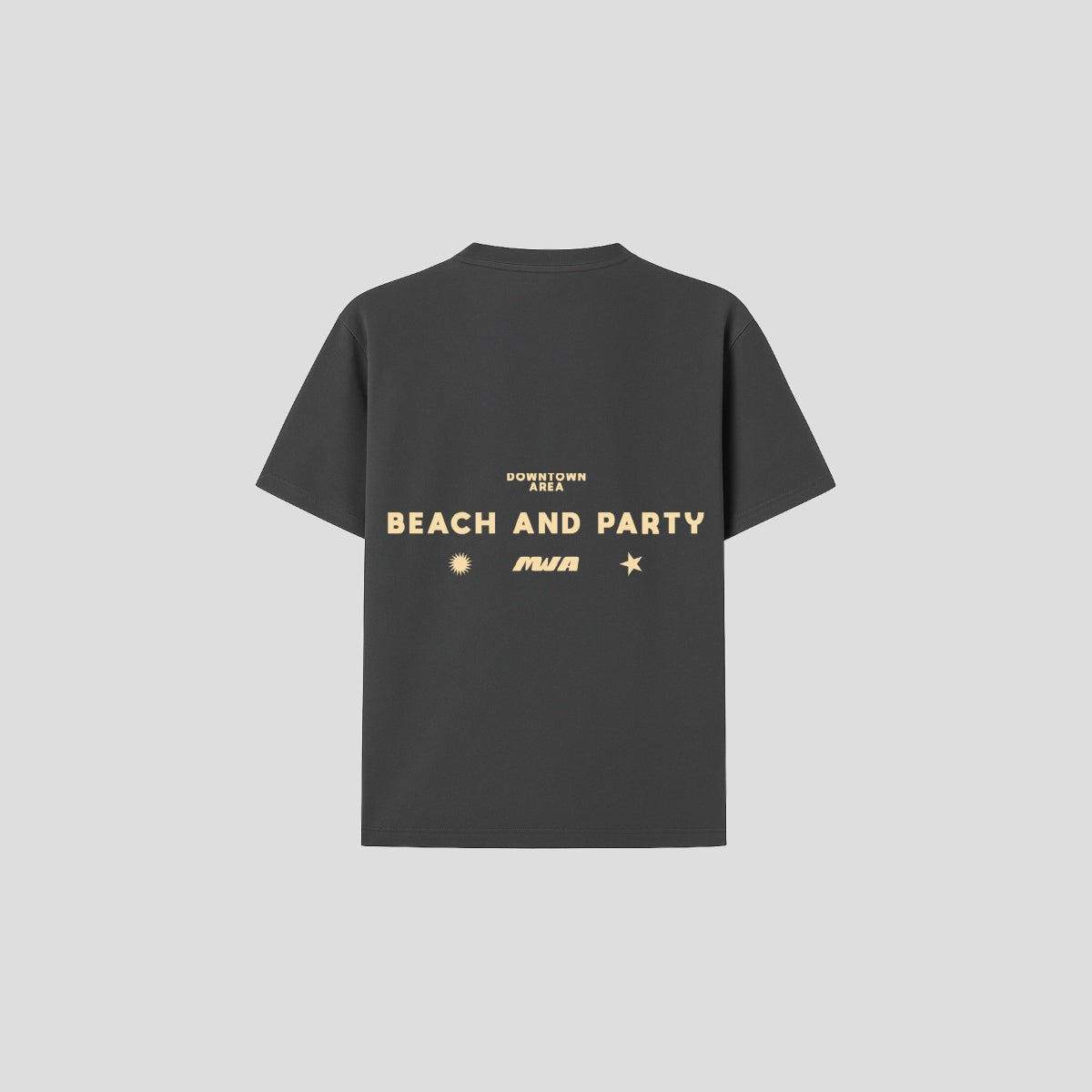 GREY "BEACH AND PARTY" T-SHIRT
