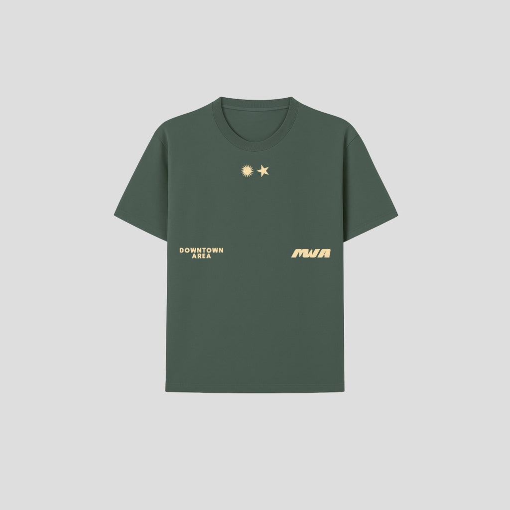 GREEN "BEACH AND PARTY" T-SHIRT