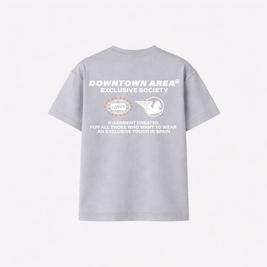 GREY "EXCLUSIVE SOCIETY 1.1" T-SHIRT