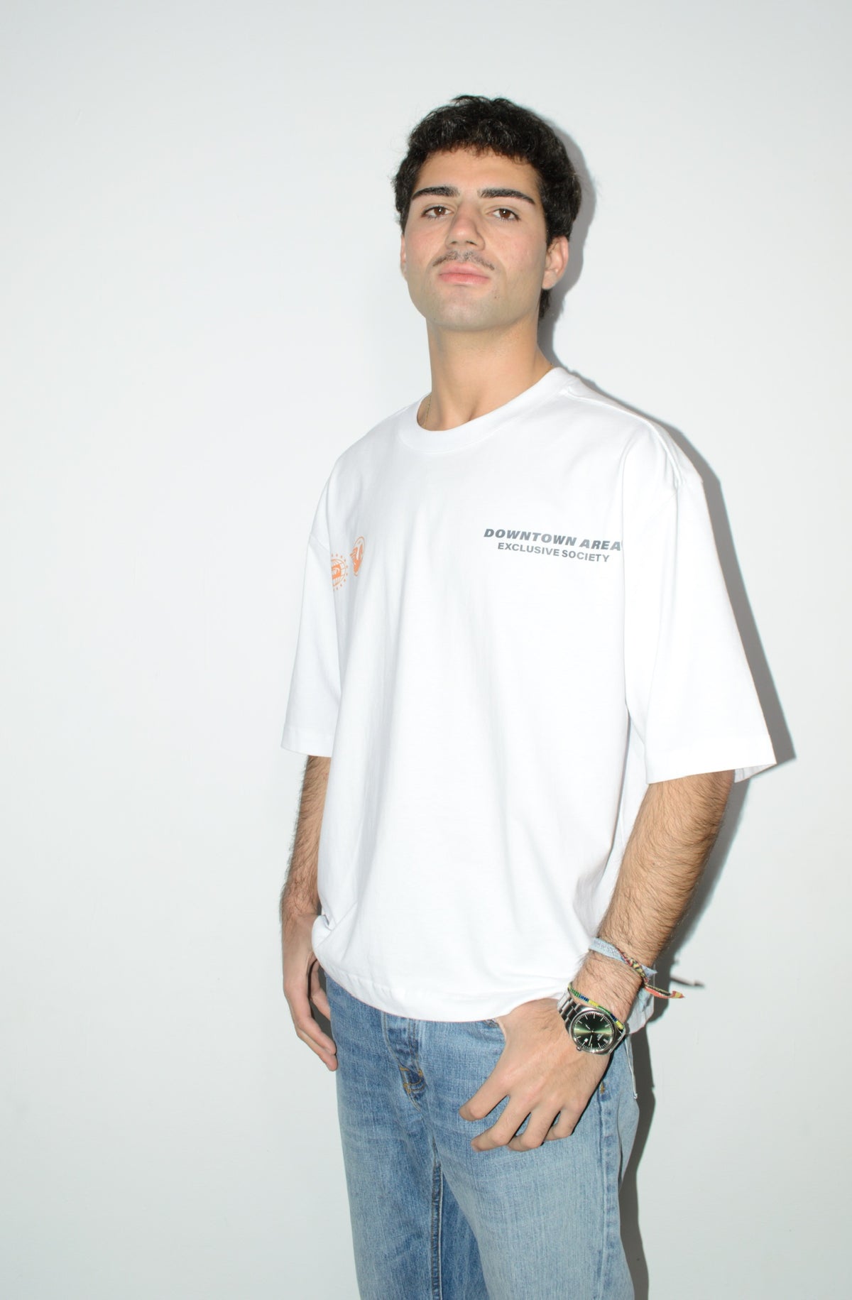 WHITE "EXCLUSIVE SOCIETY 1.1" T-SHIRT