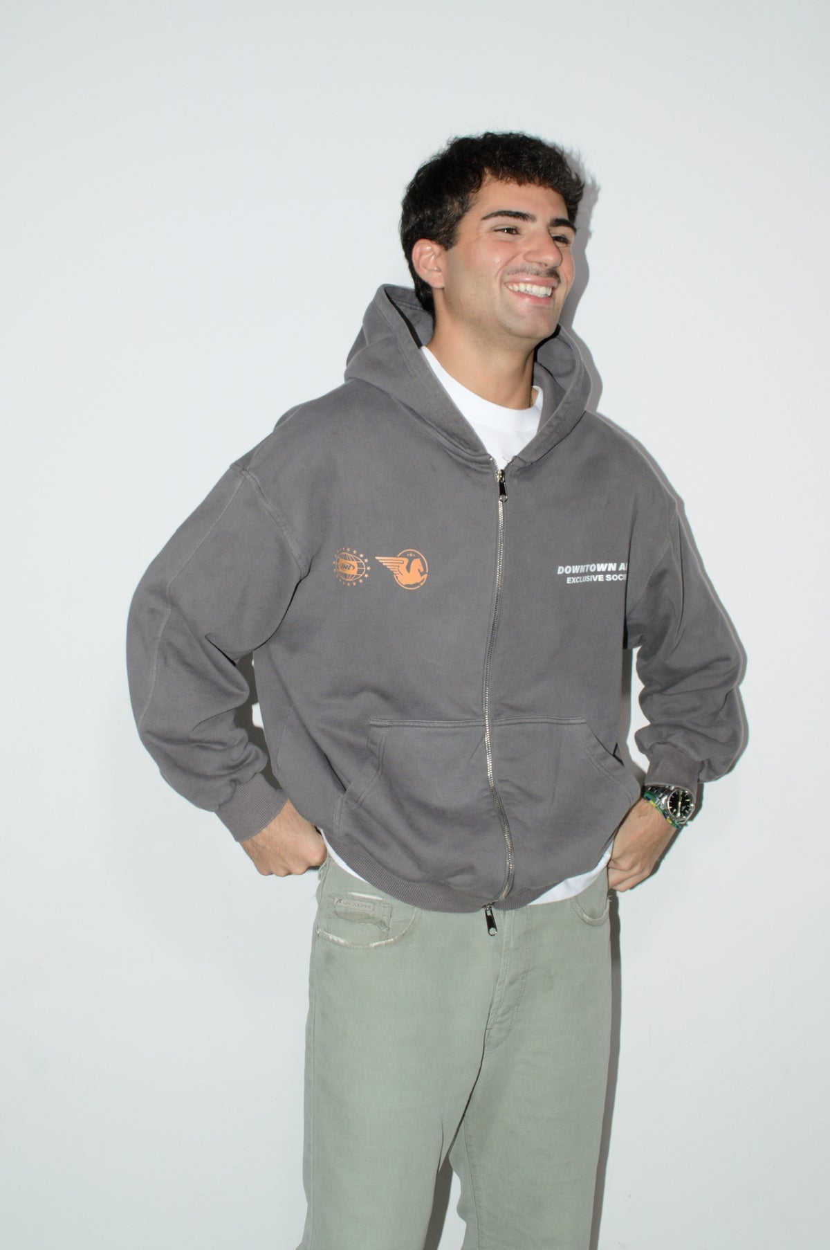 GREY "EXCLUSIVE SOCIETY 1.1" FULLZIP