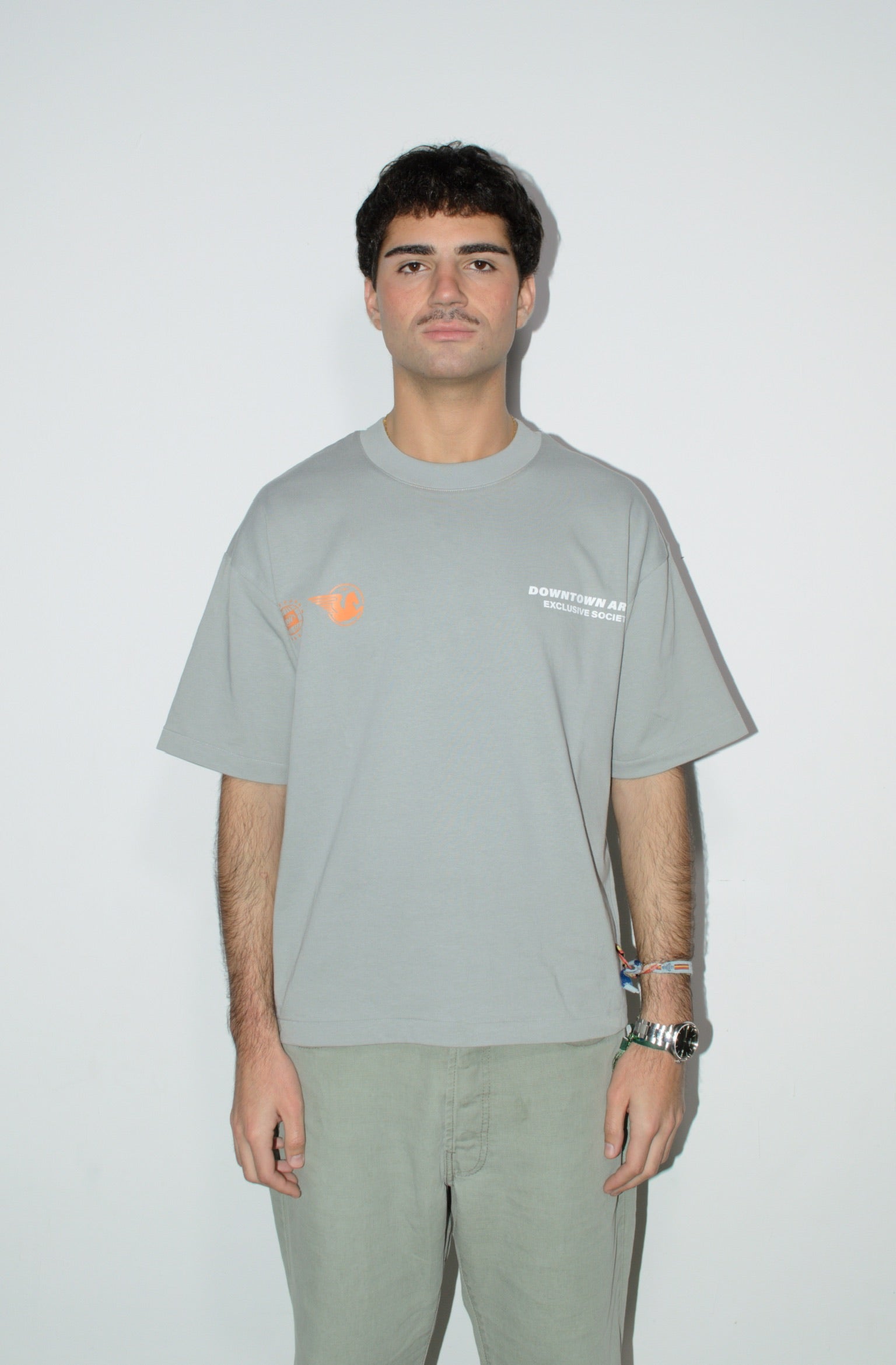 GREY "EXCLUSIVE SOCIETY 1.1" T-SHIRT