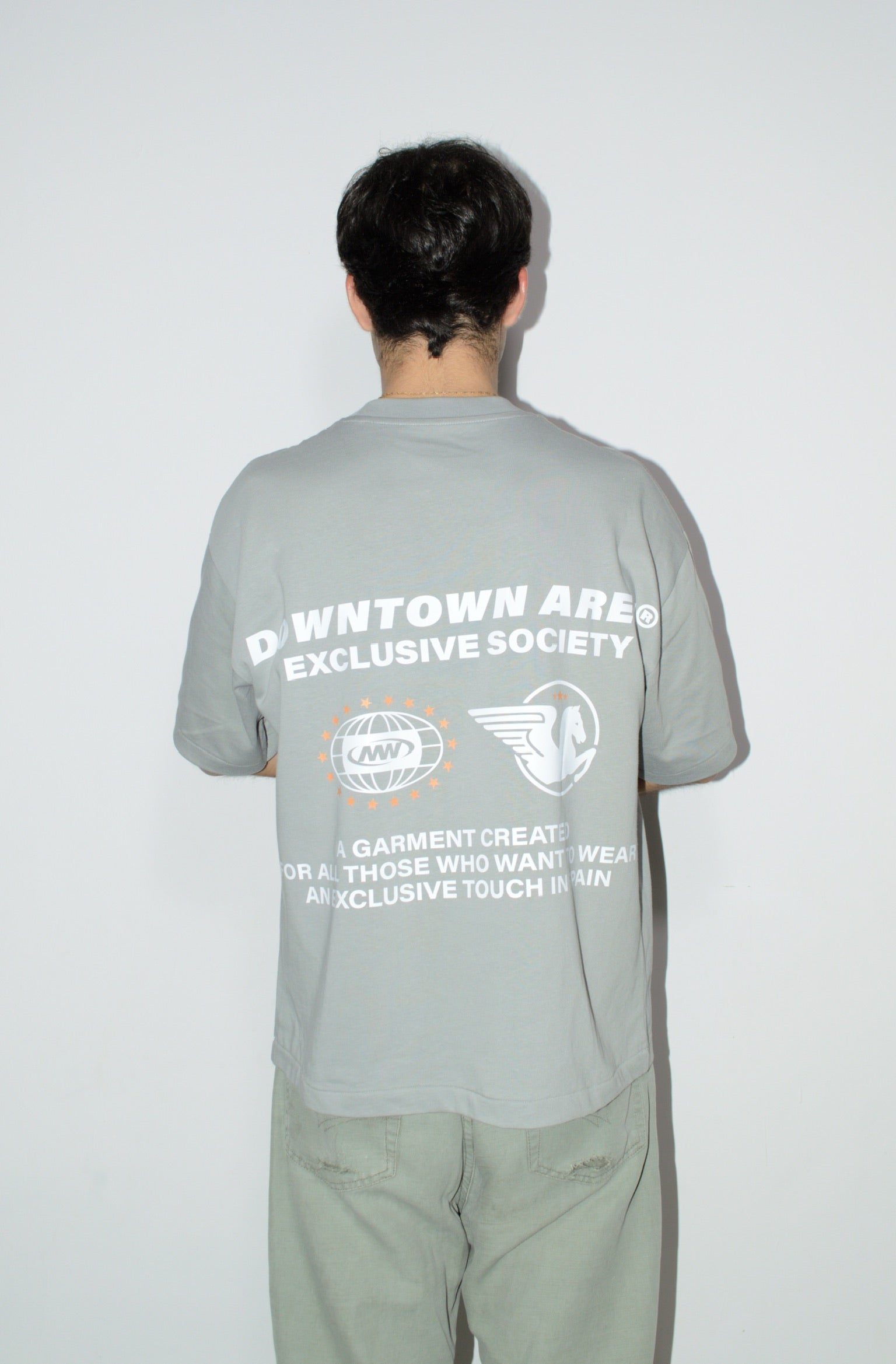 GREY "EXCLUSIVE SOCIETY 1.1" T-SHIRT