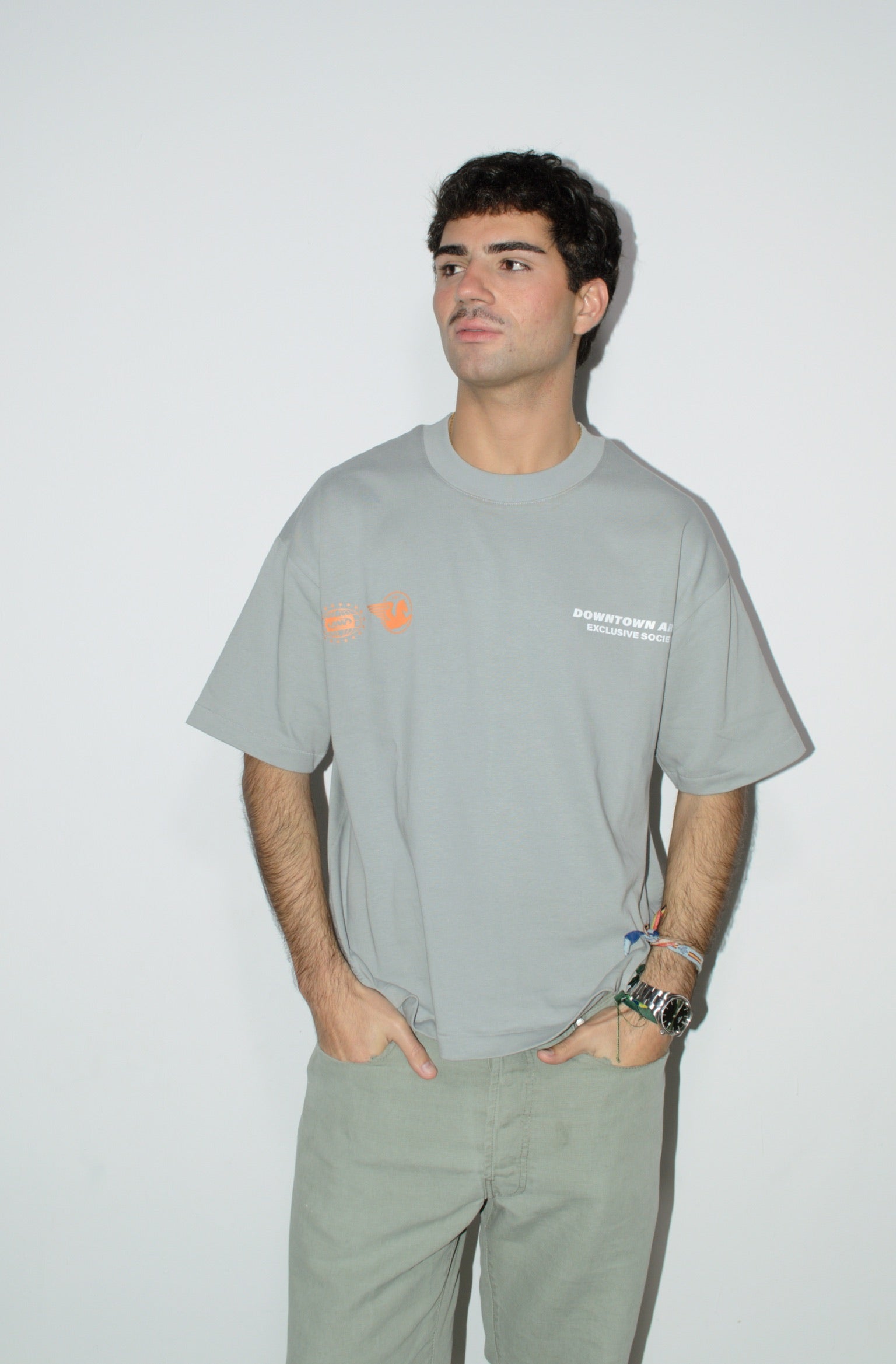 GREY "EXCLUSIVE SOCIETY 1.1" T-SHIRT