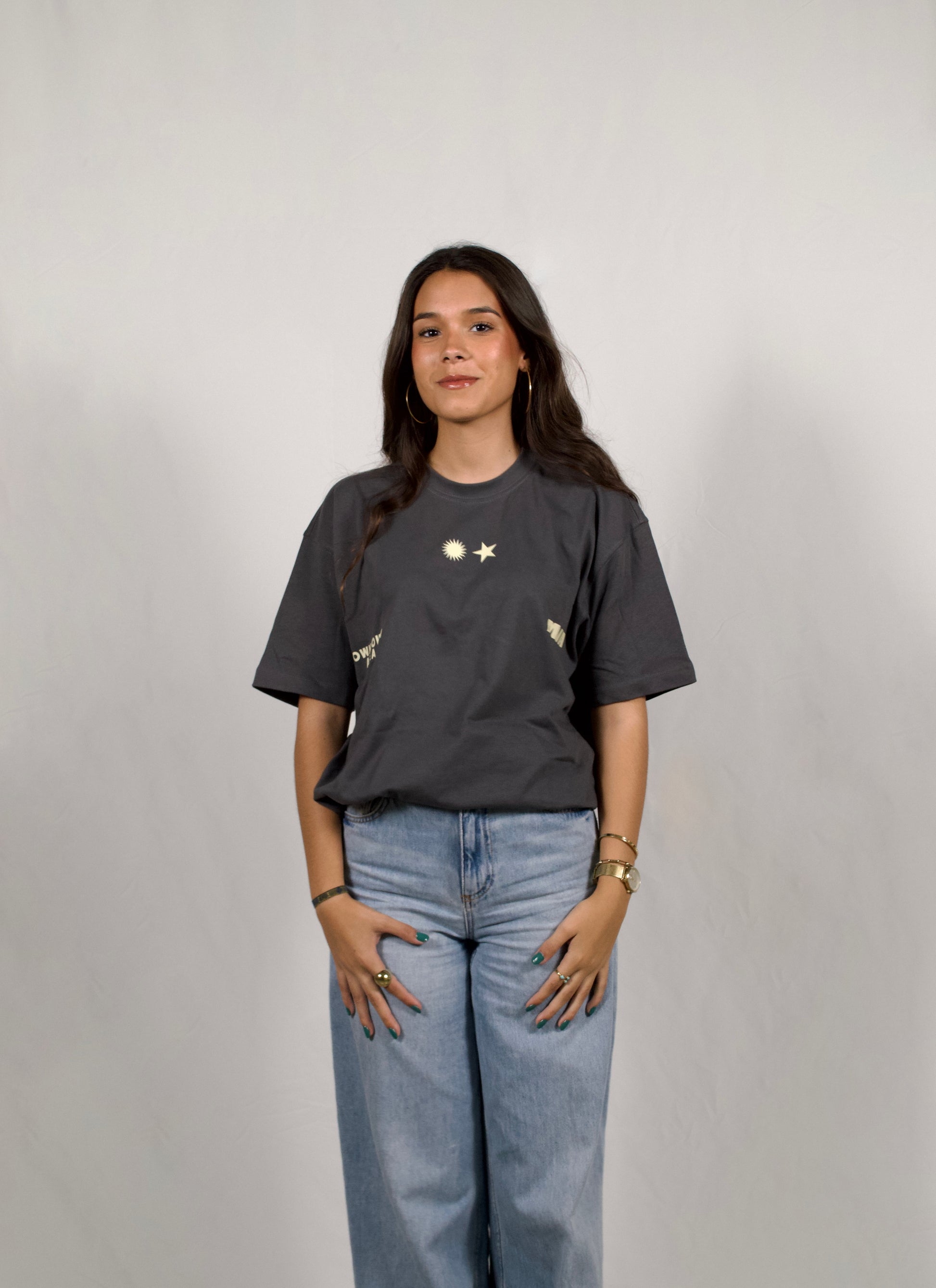 GREY "BEACH AND PARTY" T-SHIRT