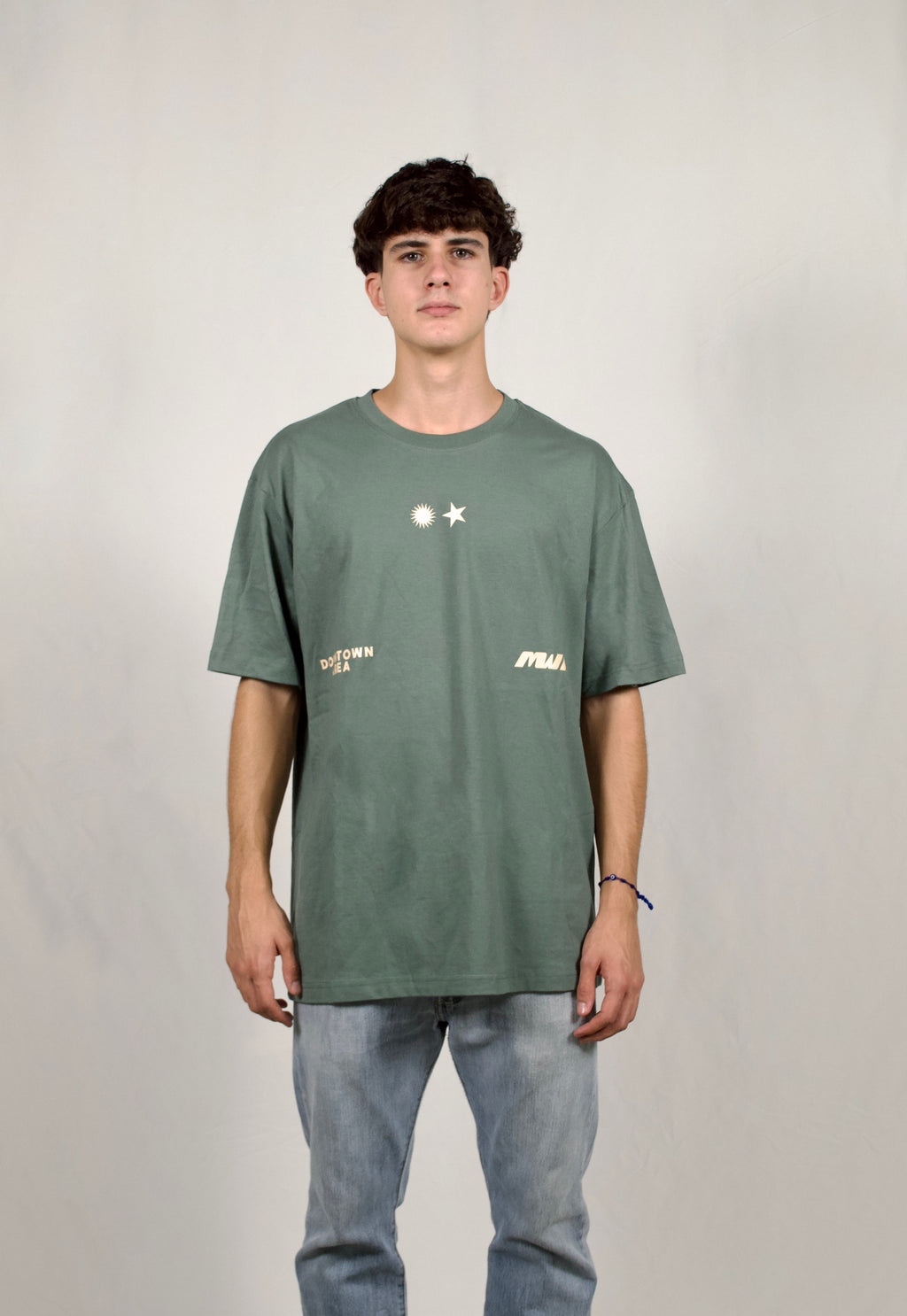 GREEN "BEACH AND PARTY" T-SHIRT
