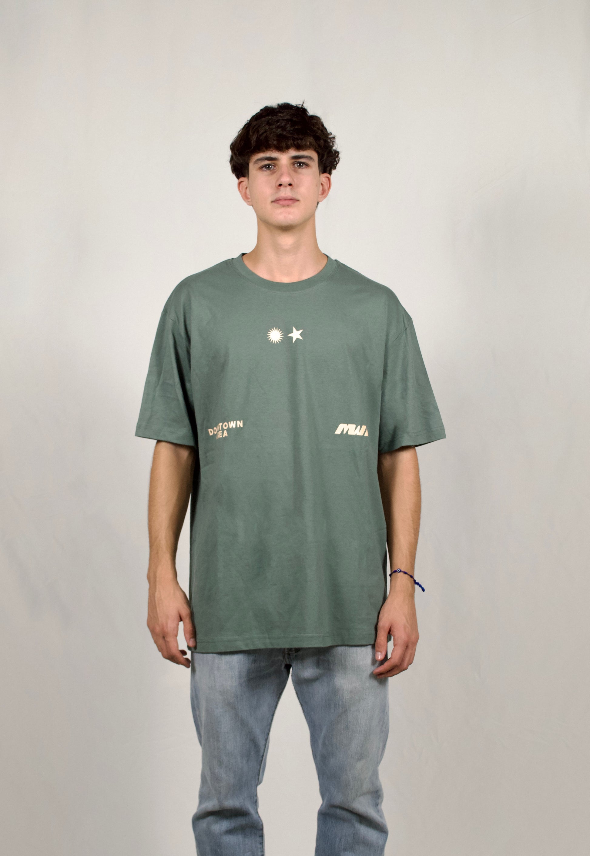 GREEN "BEACH AND PARTY" T-SHIRT