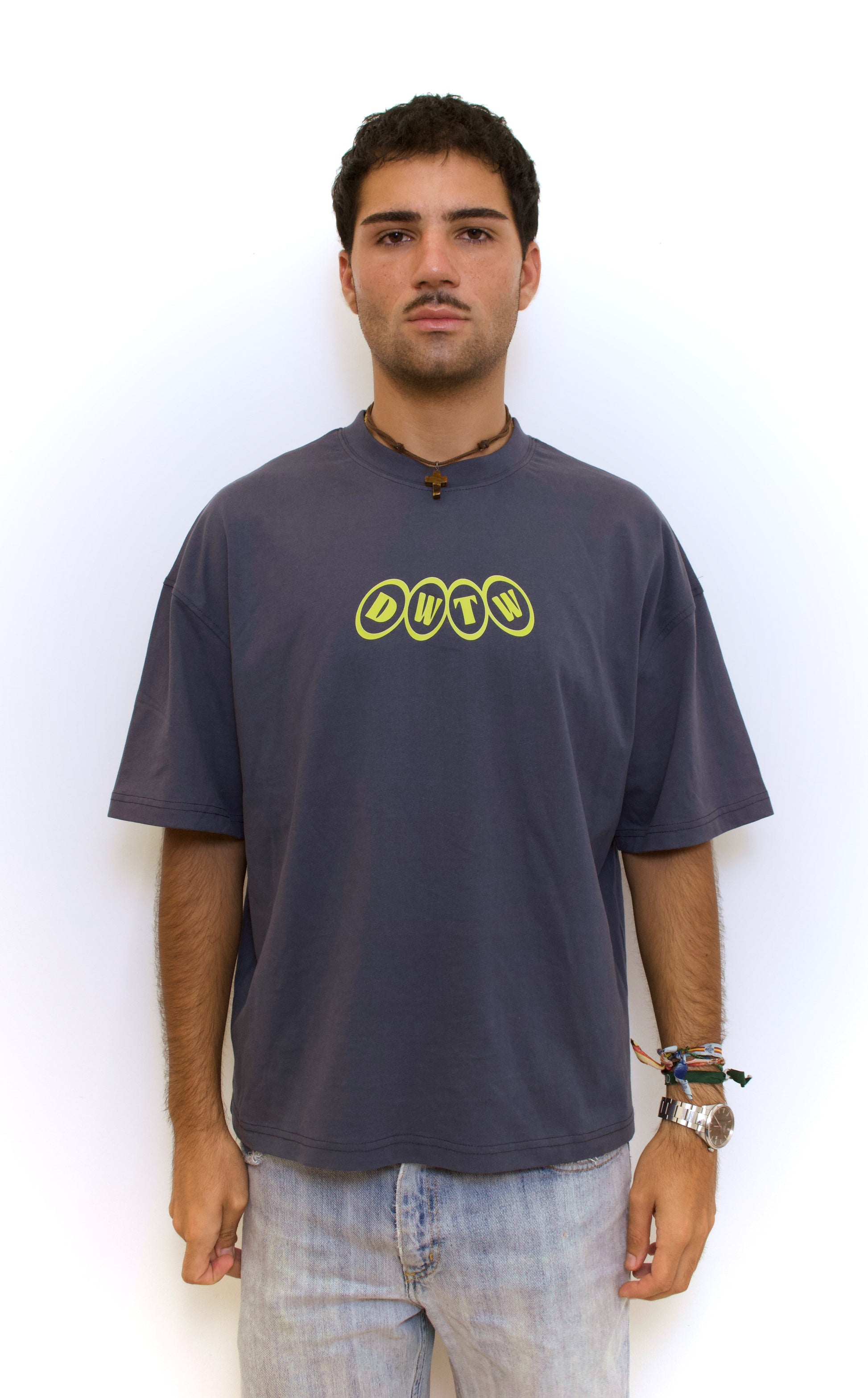 BLUE "PALMERA" T-SHIRT