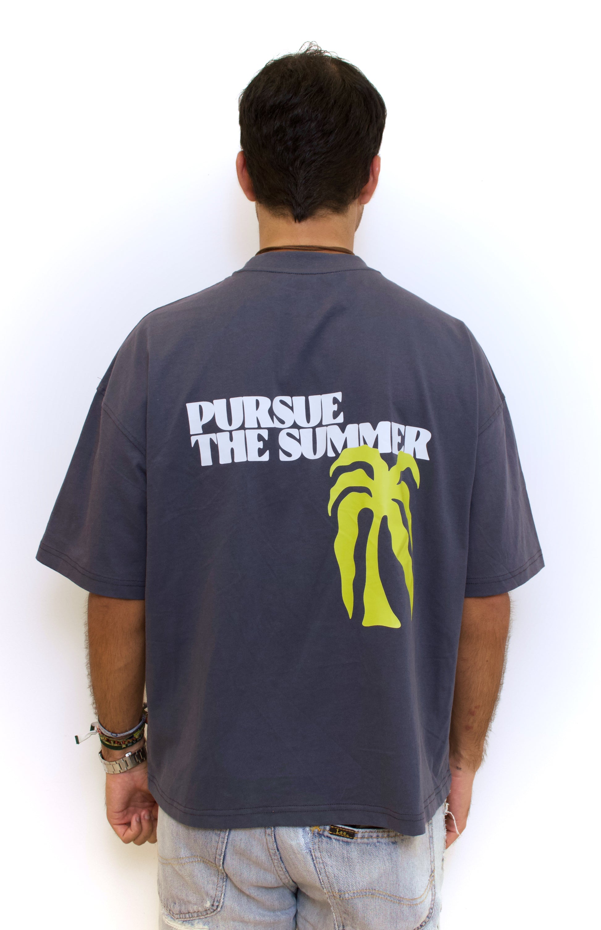 BLUE "PALMERA" T-SHIRT
