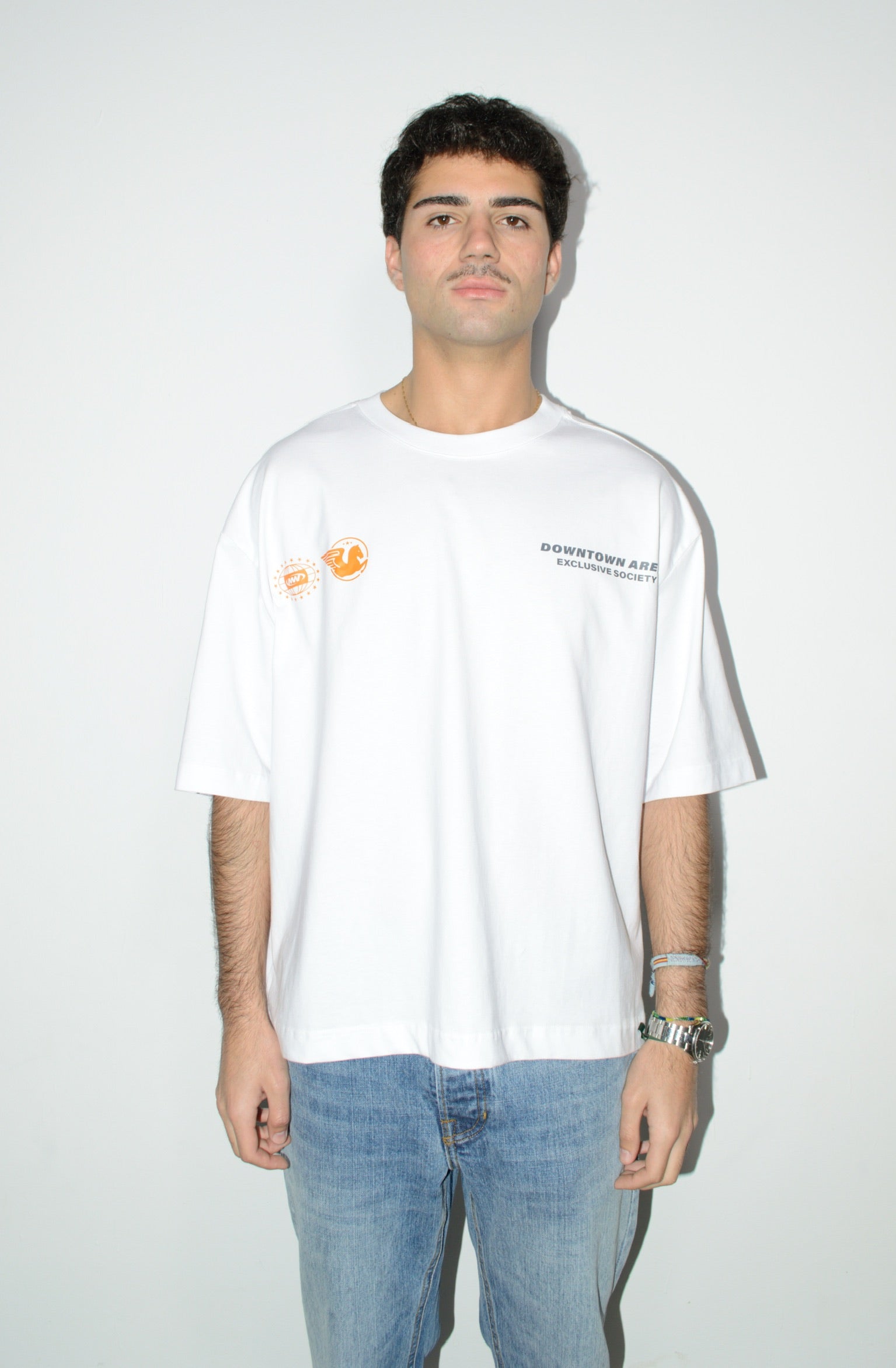 WHITE "EXCLUSIVE SOCIETY 1.1" T-SHIRT