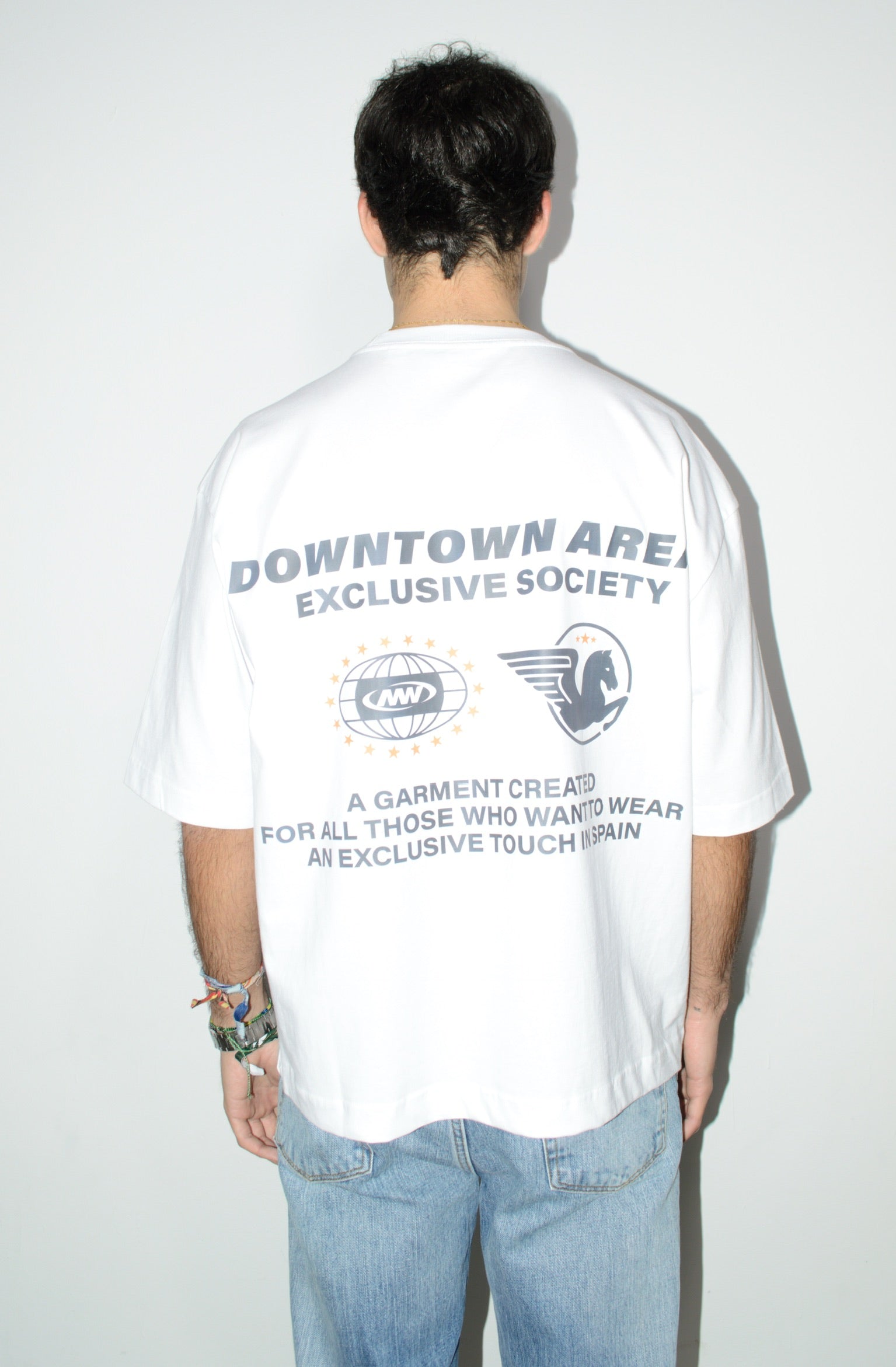 WHITE "EXCLUSIVE SOCIETY 1.1" T-SHIRT