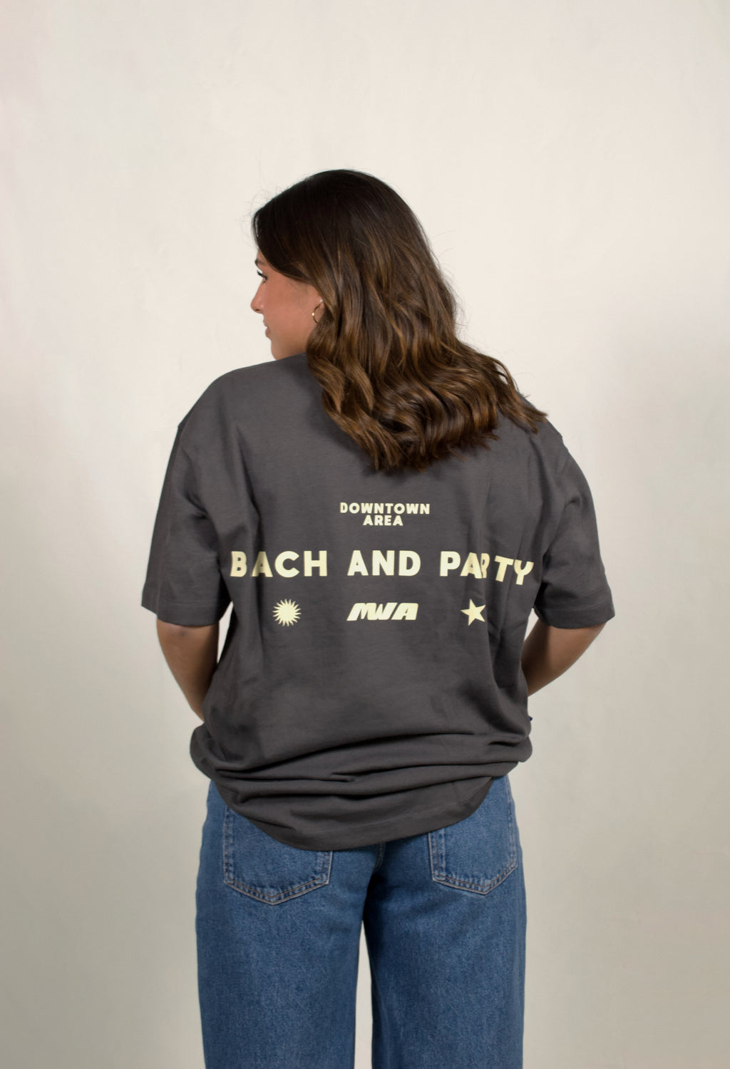GREY "BEACH AND PARTY" T-SHIRT