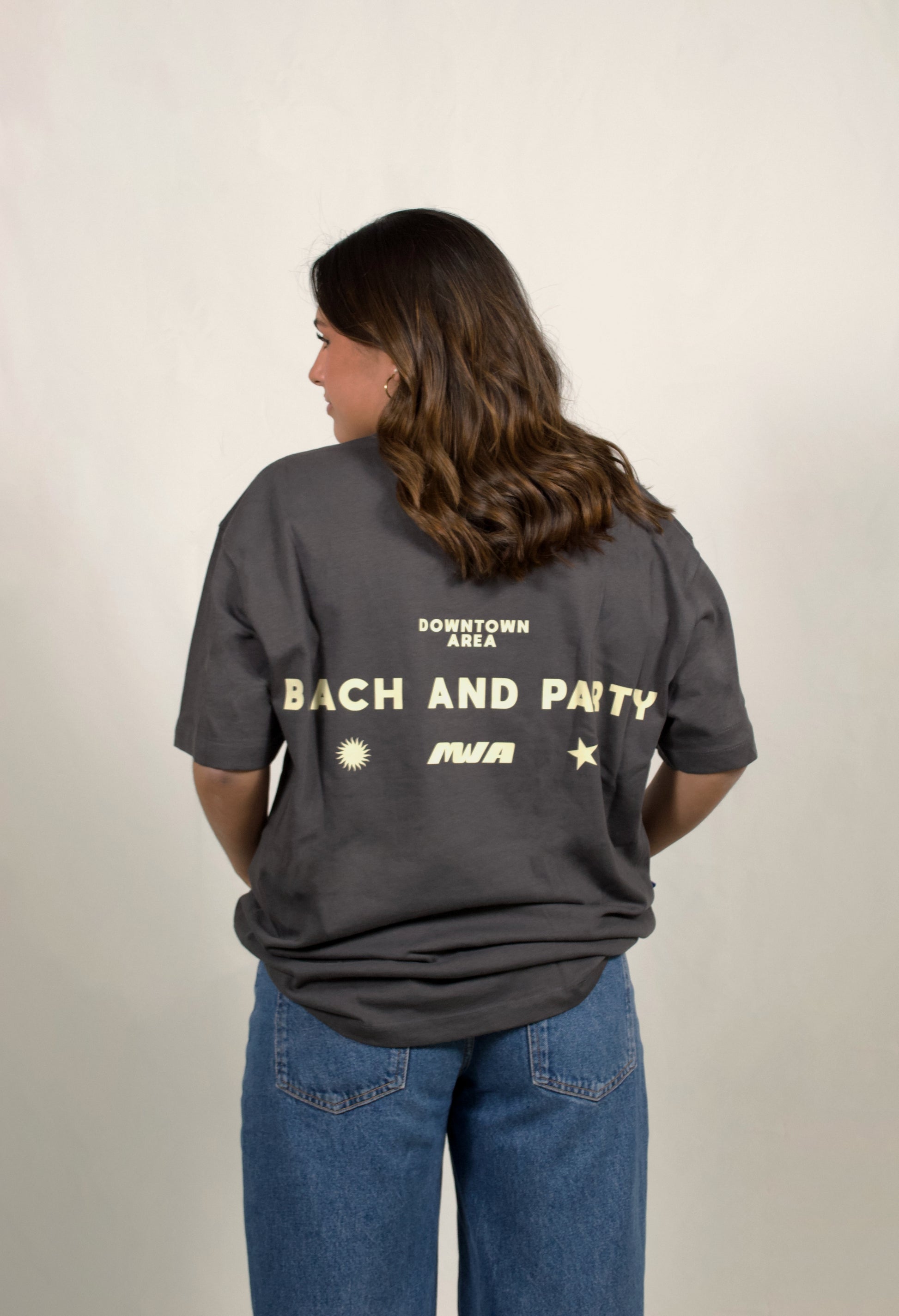 GREY "BEACH AND PARTY" T-SHIRT