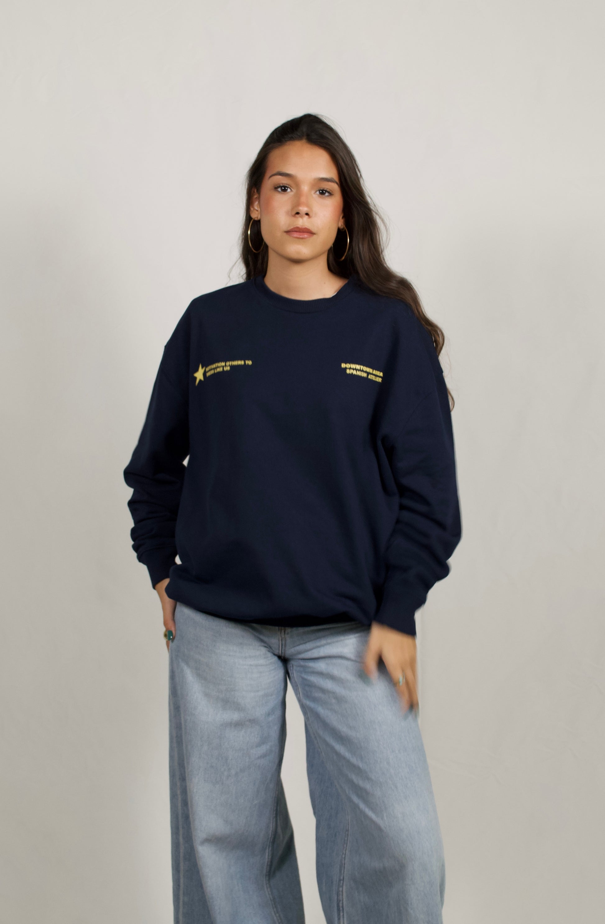 BLUE "DOWNTOWN AREA" CREWNECK