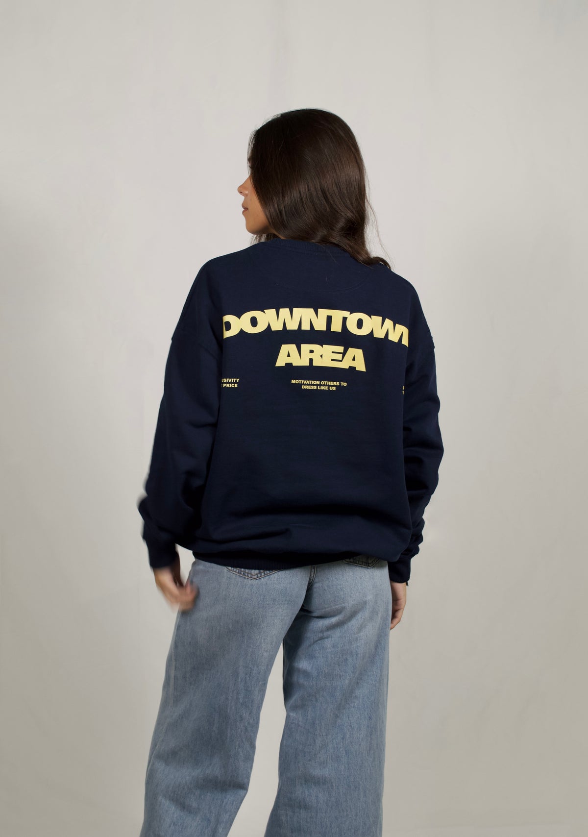 BLUE "DOWNTOWN AREA" CREWNECK