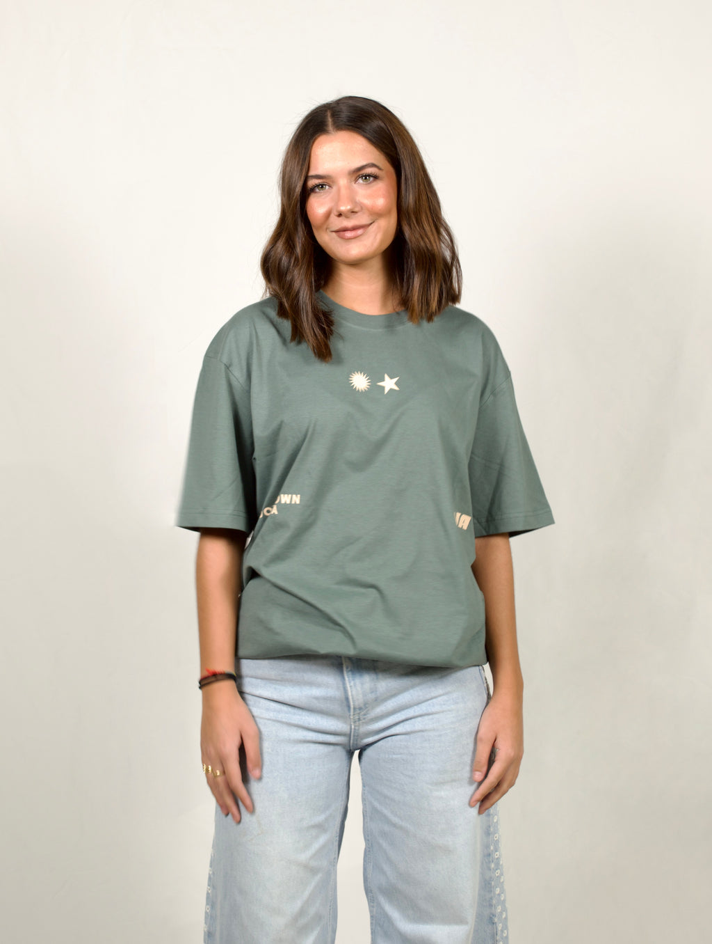 GREEN "BEACH AND PARTY" T-SHIRT
